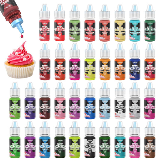 Cakestar Food Coloring Liquid, 36 Vibrant Food Coloring for Slime, Upgraded Food Dye Concentrated Neon Food Coloring Liquids