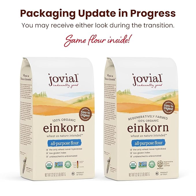 Jovial Organic Einkorn Flour, 32 oz (2 pack)