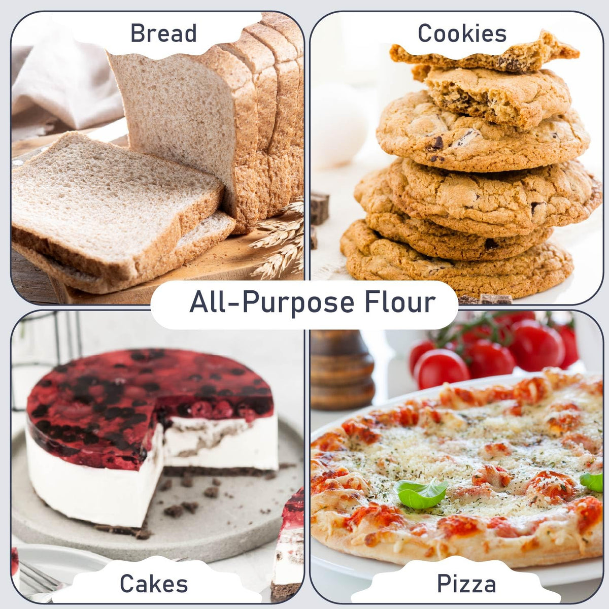 Great River Milling Organic Lily White All Purpose Flour, 5 lb | Organic Lily White All-Purpose Flour for cookies, cakes, muffins, biscuits, breads, pizza dough and pie crust; balanced