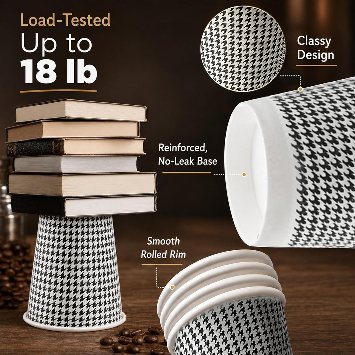 TOPtoper 8 oz Coffee Cups 200 Pack【WITHOUT LIDS】 Insulated Corrugated Disposable Paper Cups To Go, Double Wall Paper Hot Cups Bulk for Hot Beverage or Cold Drinks