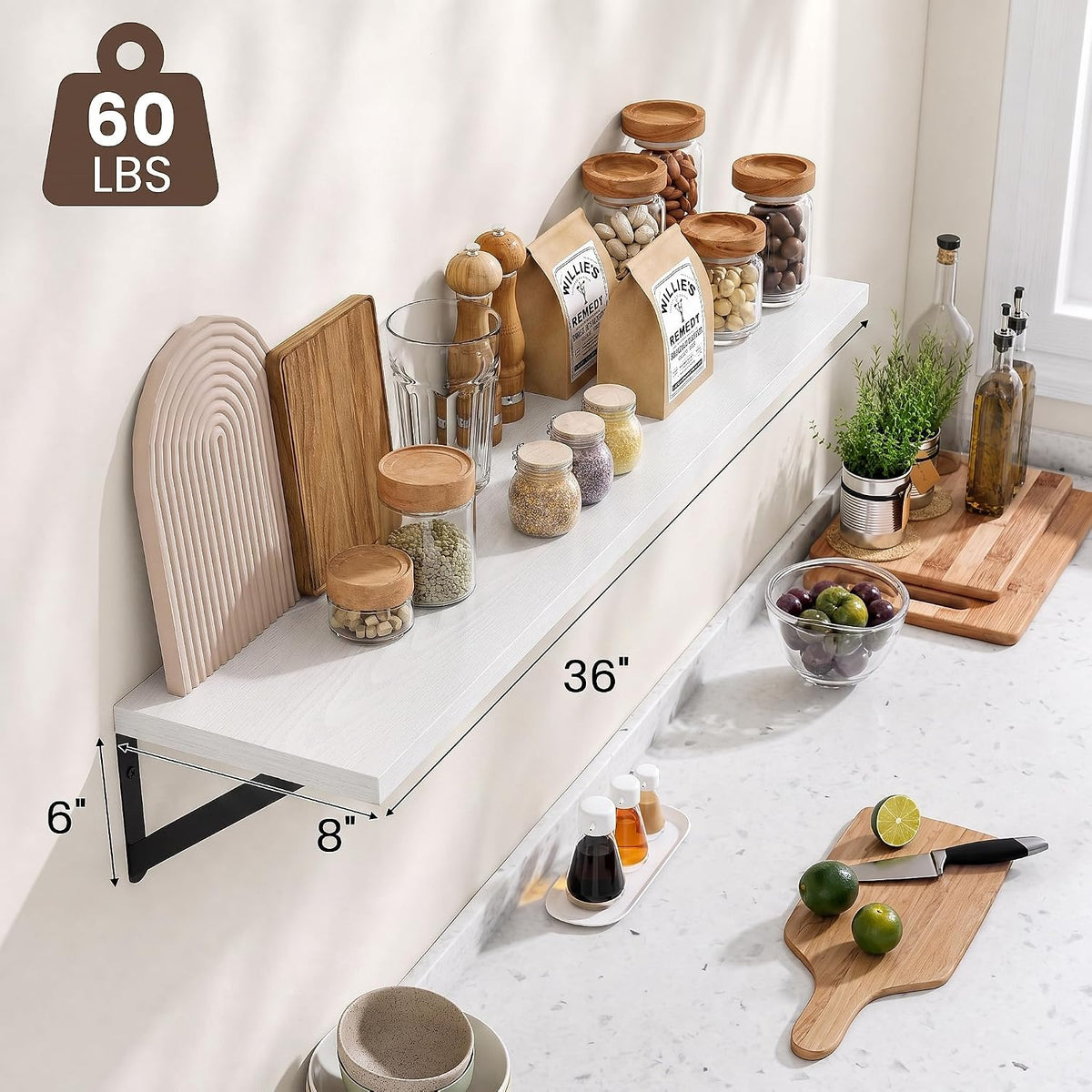 Dreamland Wall Mounted Floating Shelves Set of 2