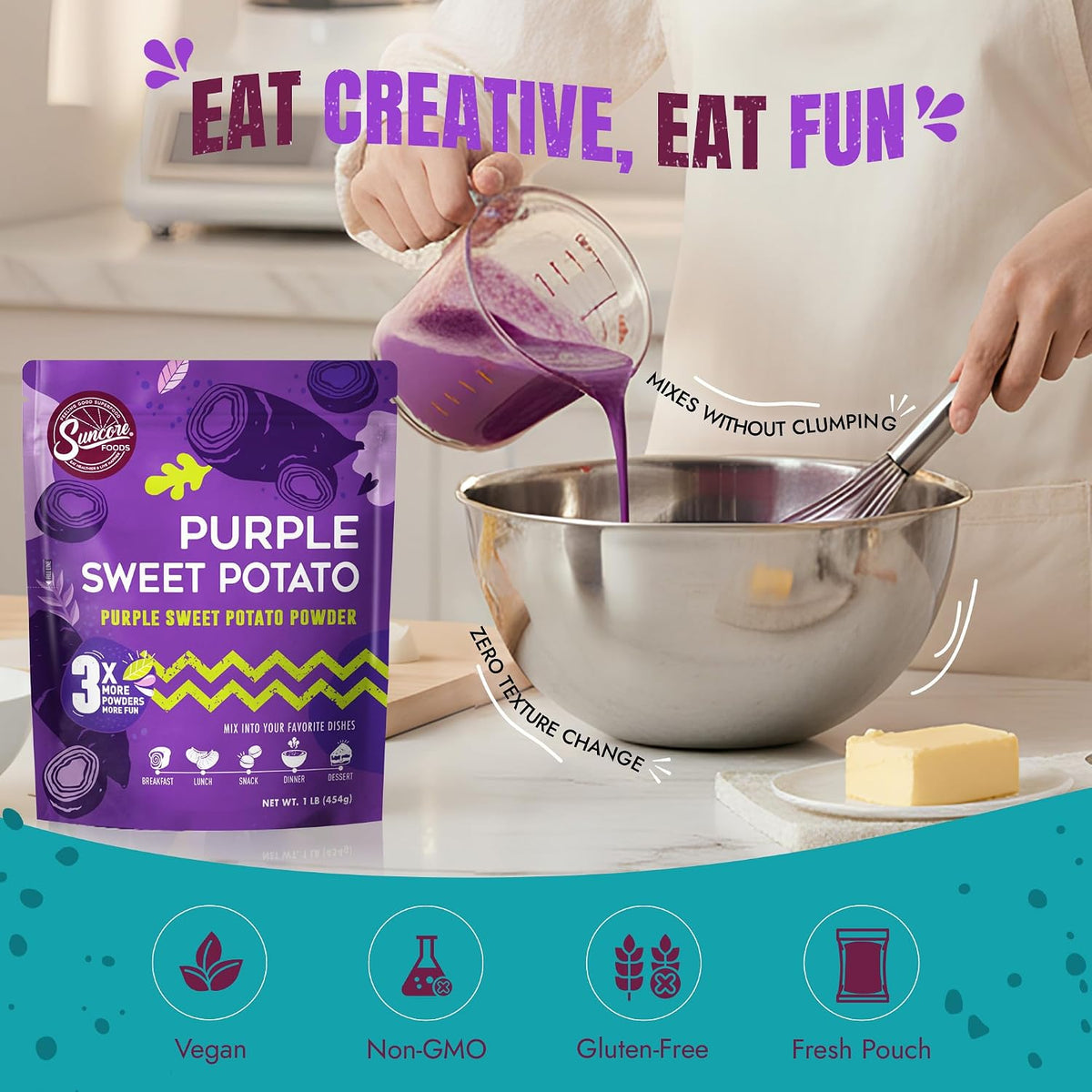 Suncore Foods Purple Sweet Potato Powder 16oz