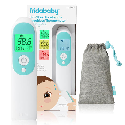 Frida Baby Thermometer, 3-in-1 Infrared Thermometer for Ear, Forehead & Touchless, Fever Thermometer for Baby, Infants,