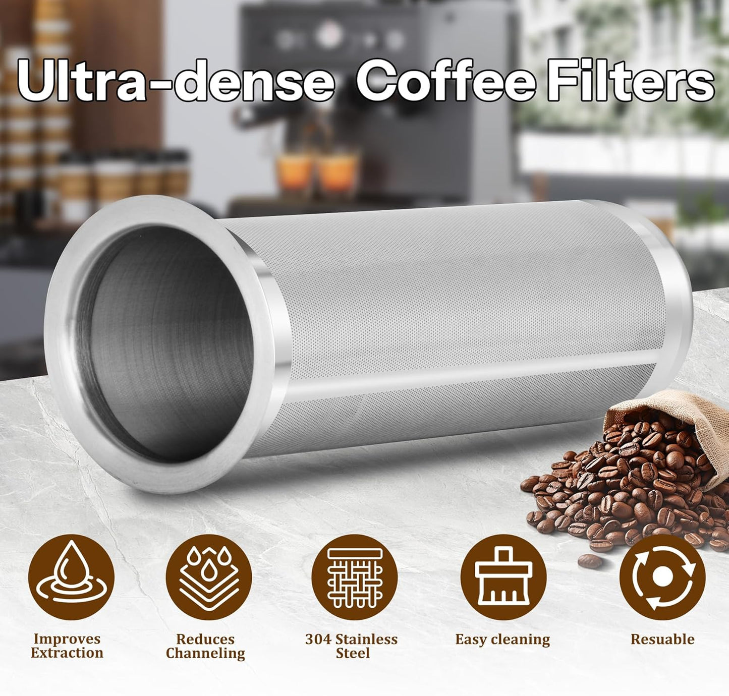 Cold Brew Coffee Filter for 1 Quart Wide Mouth Mason Jar, Double Layer 304 Stainless Steel Filter Ultra Fine Mesh for Cold Brew