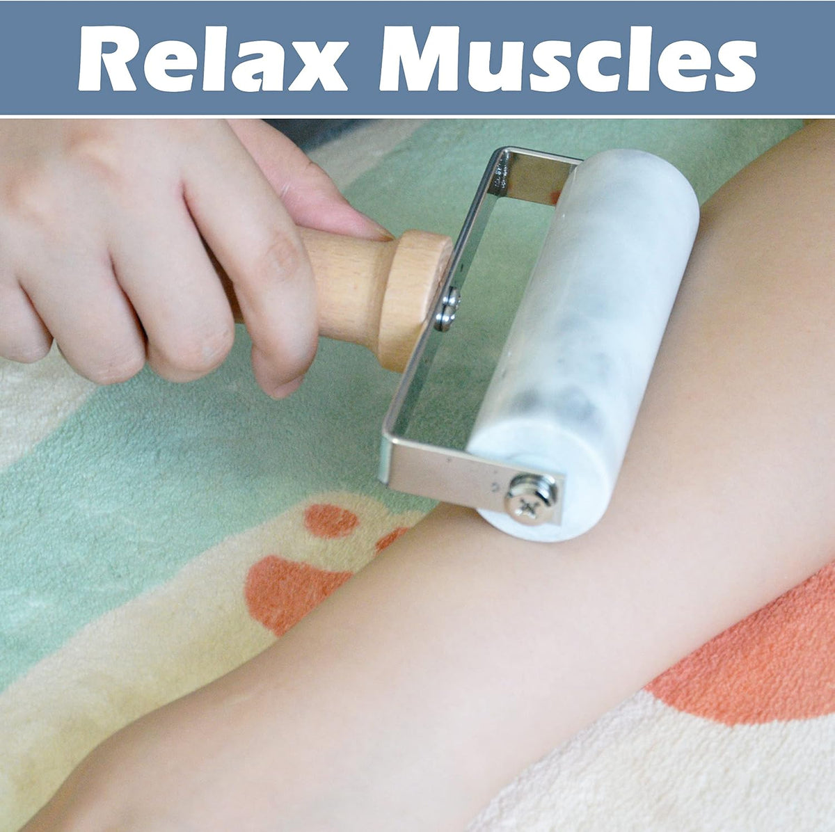 Tianman Small Marble Rolling Pin For Pizza &amp; Baking Cooking(5.3" White).