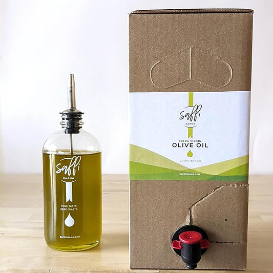 SAFFI SAANA 3L Frantoio Extra Virgin Olive Oil – Used by 30+ MICHELIN Star Restaurants - First Cold Pressed, Single-Origin,