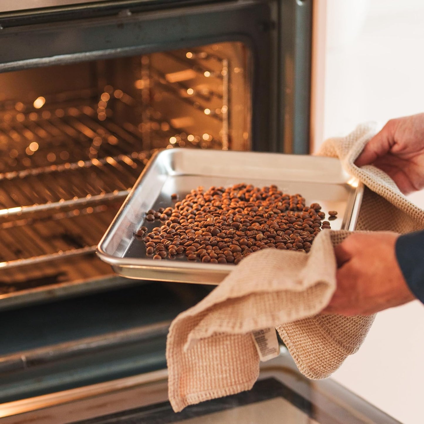 Coffee Roasting Kit by OurHands - Learn to Roast Green Coffee at Home with Your Oven - Includes 6 Varieties of Unroasted Coffee, Detailed Instructions and Coffee Roasting Tools