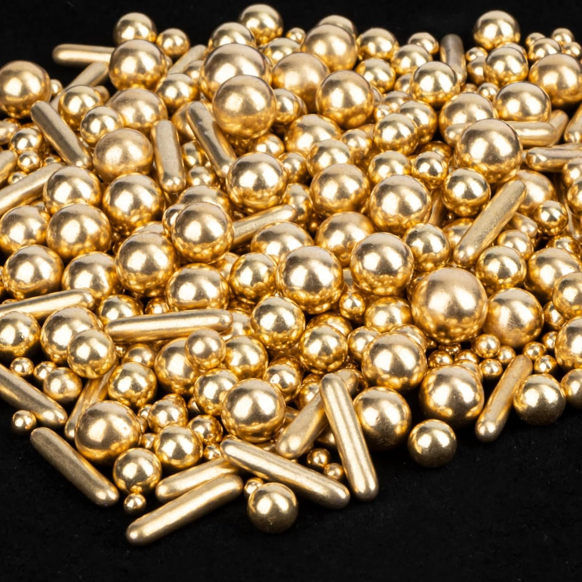 Twisweet Gold Sprinkles 130g, Edible Pearl Sprinkles &amp; Sugar Rods for Cakes | Gold cake decorations, edible sprinkles for cake decorating, cupcakes, cookies, weddings, birthdays &amp; Christmas treats