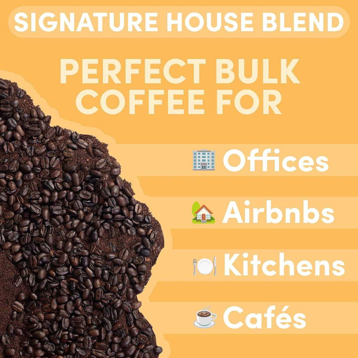Sarasota Coffee Whole Bean Signature House Breakfast Blend | Medium Roast Gourmet Coffee Beans | Low Acid, Mold Free, Specialty Grade Bulk Beans | 5lb (80 oz)