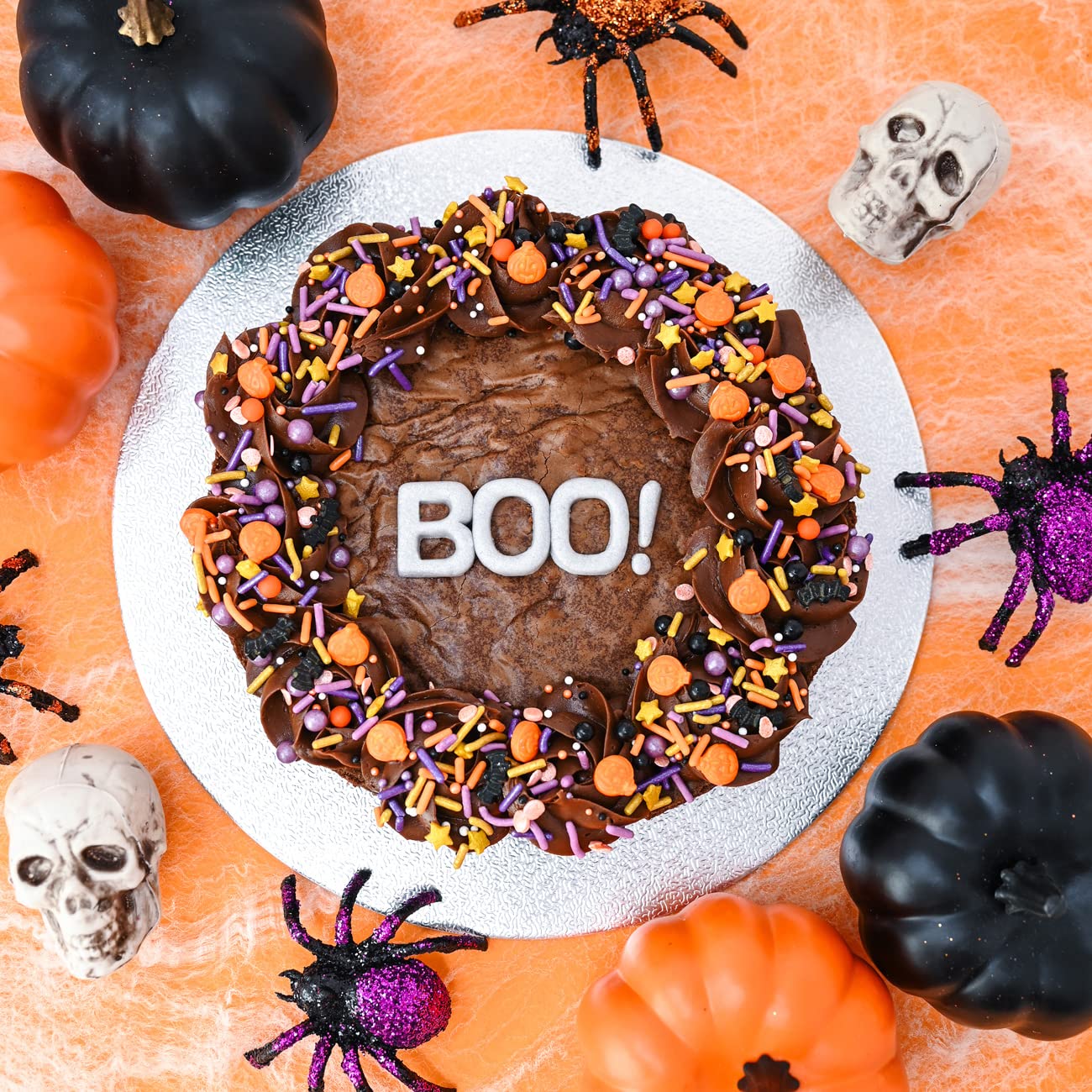 Sweets Indeed Toil & Trouble Halloween Sprinklefetti Mix – 4 oz Jar | Sprinkles with Pumpkins, Bats, Jimmies, Nonpareils, Sugar Pearls & Quins | Spooky Cookie & Cupcake Decorations