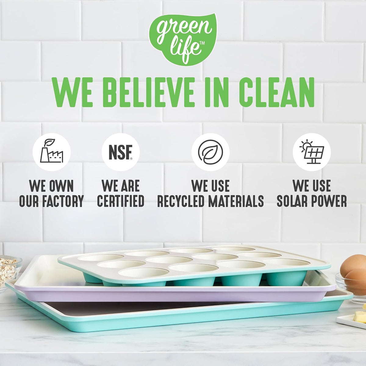 GreenLife 12 Cup Ceramic Nonstick Muffin Pan, Black | 11.4" x 1.9" x 15.9", PFAS-Free Nonstick, Cupcake Tin, Easy Release, Even Heating, Wipe Clean, Heavy Duty, Warp Resistant