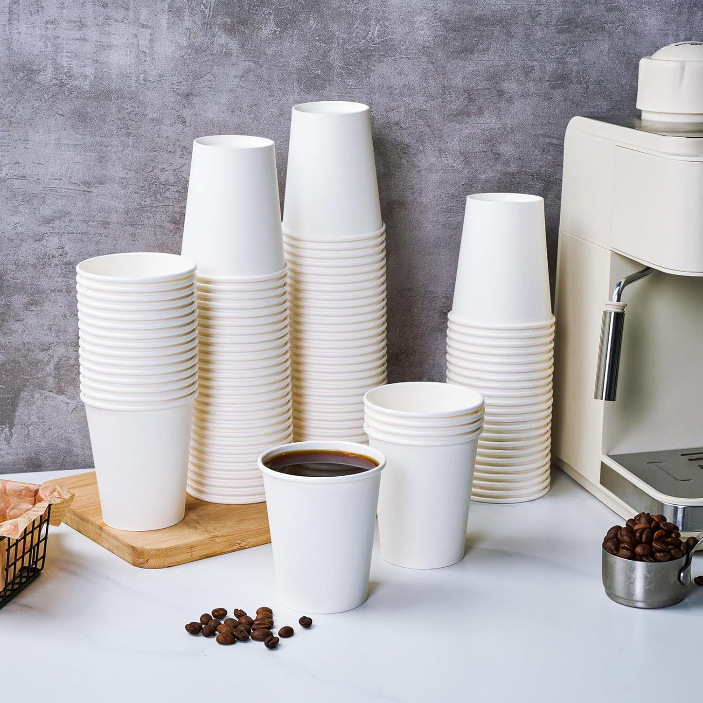 360 Count 8 oz Paper Cups, Disposable Paper Coffee Cups 8 oz,Hot Beverage Drinking Cups for Water Juice or Tea,Perfect for Office Home Party
