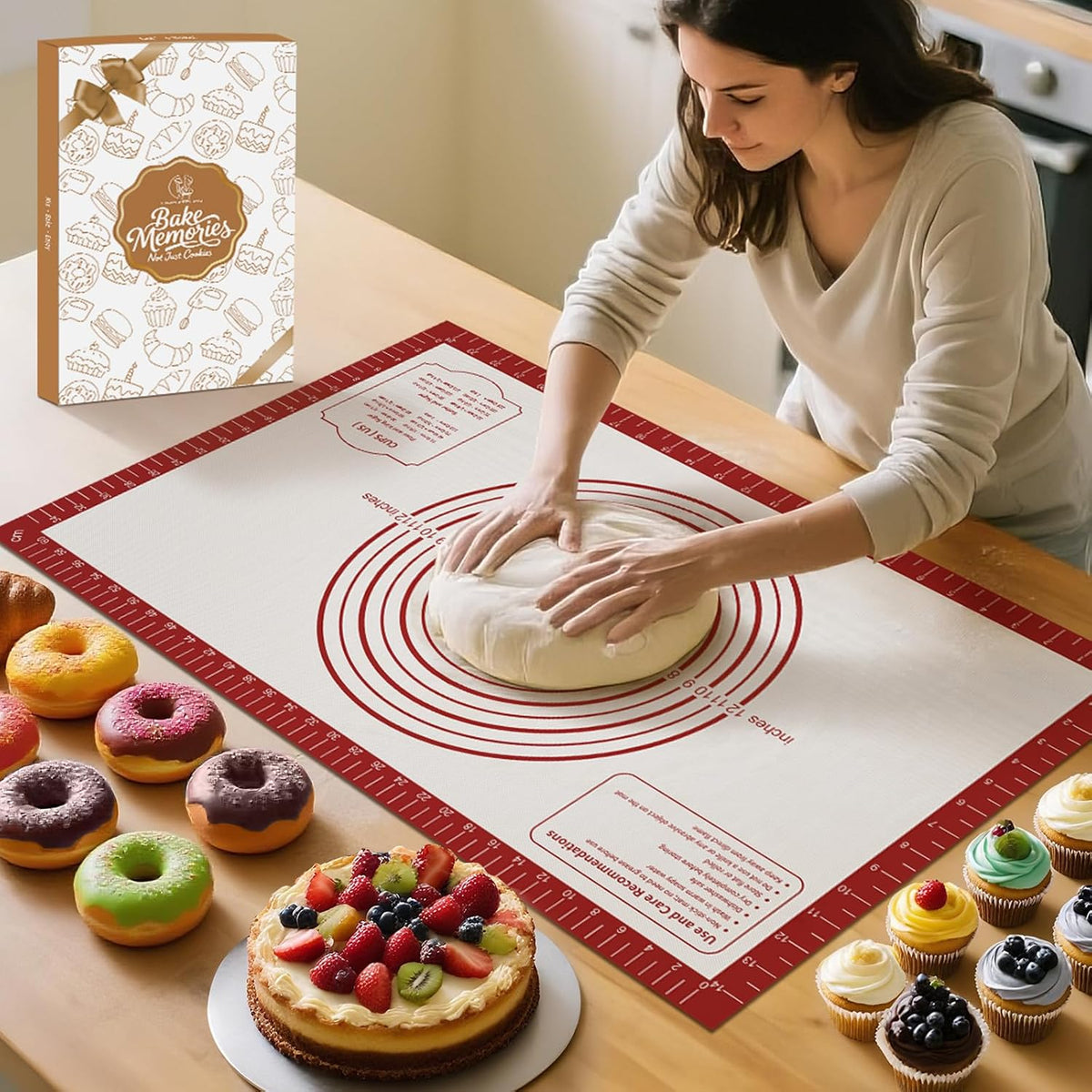 Non Stick Pastry Mat for Rolling Dough Fondant Pie Crust