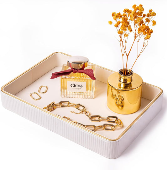 Perfume Tray for Women Valet Tray Night Stand Bedside Organizer| Perfume Organizer Catchall| Perfume Trays for Dresser