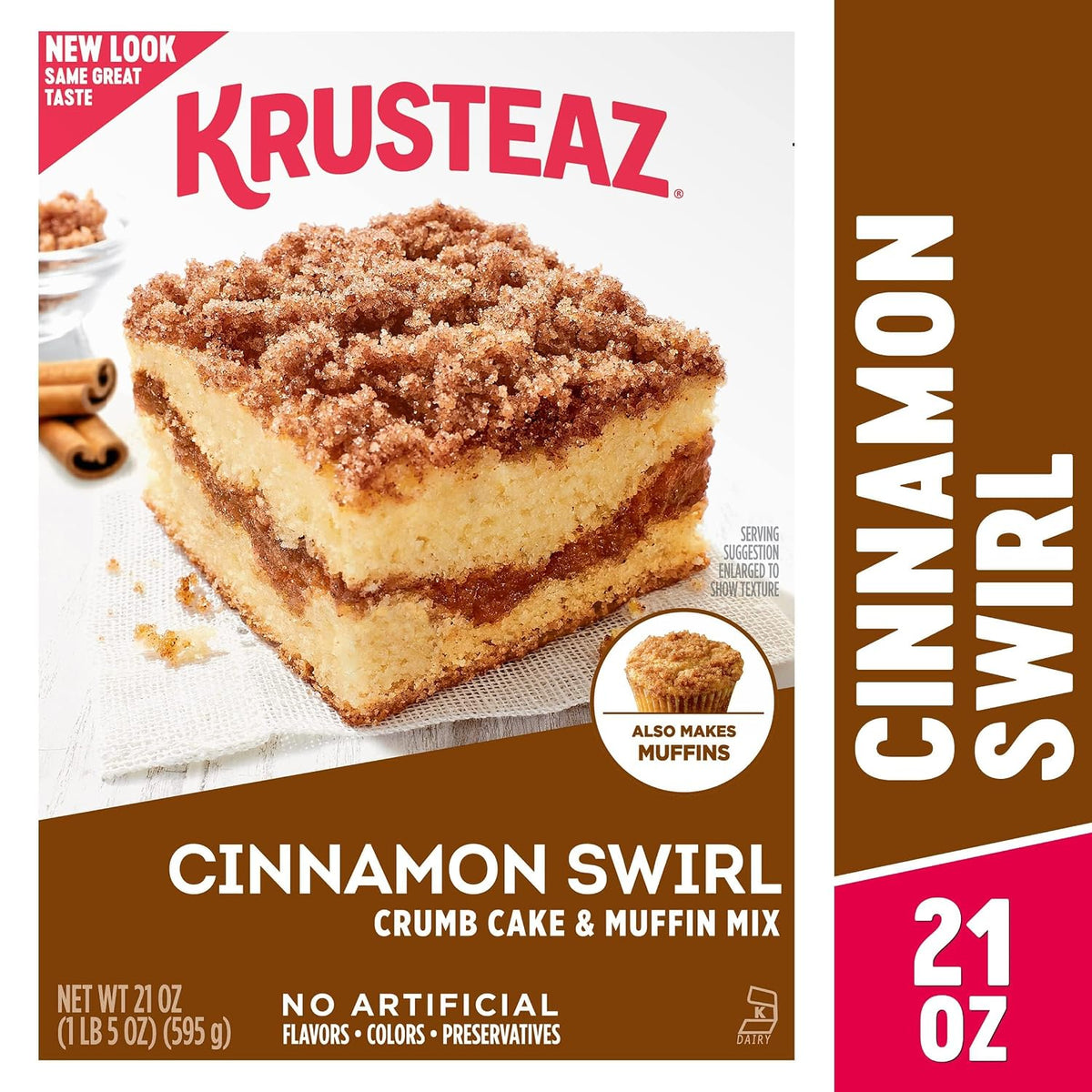 Krusteaz Baking Mix Trio for Breakfast and Bakery Style Treats, Cinnamon Swirl Crumb Cake Mix 21 Ounce, Cranberry Orange Muffin Mix 18.6 Ounce and Wild Blueberry Muffin Mix 17.1 Ounce (Variety Pack)