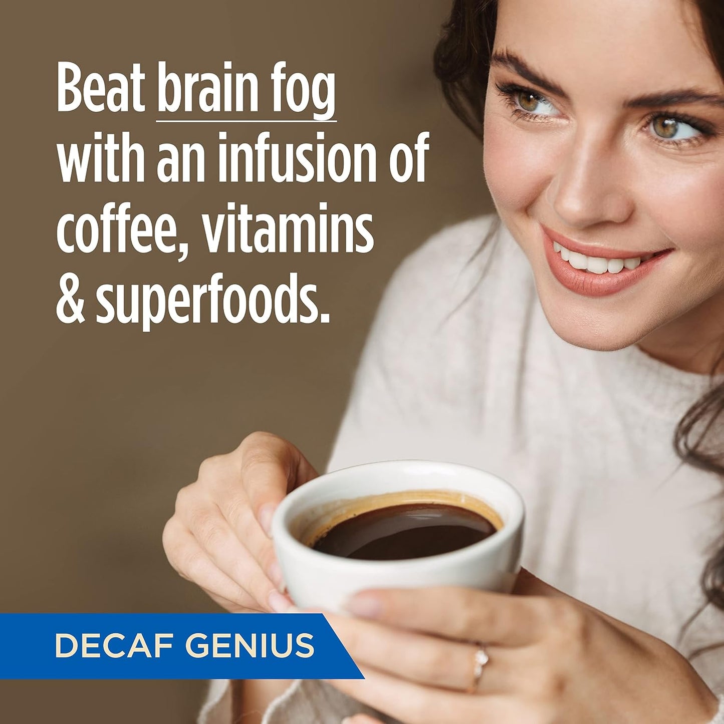 VitaCup Decaf Genius Keto Coffee Pods, 32ct | B Vitamins, MCT Oil, Turmeric