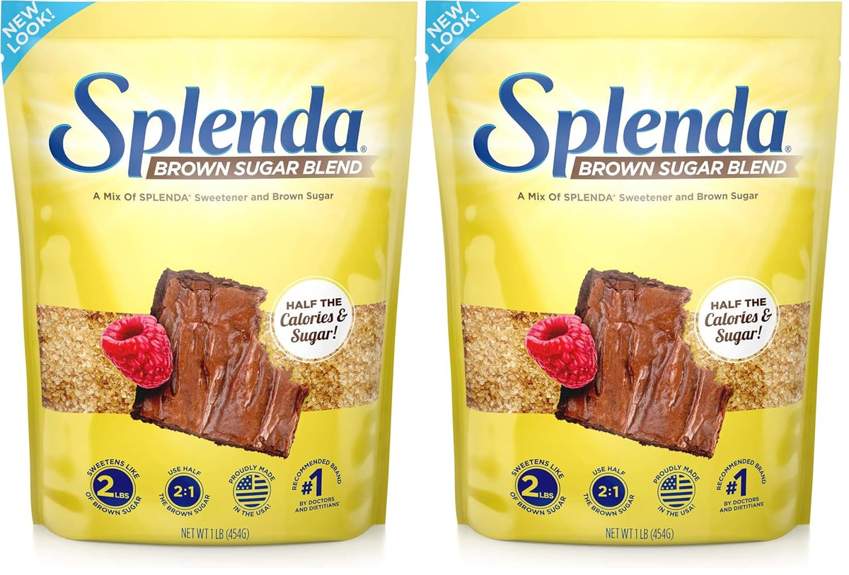 SPLENDA for Baking, 1 Pound Bag Brown Sugar Blend 16 Ounce (Pack of 2)