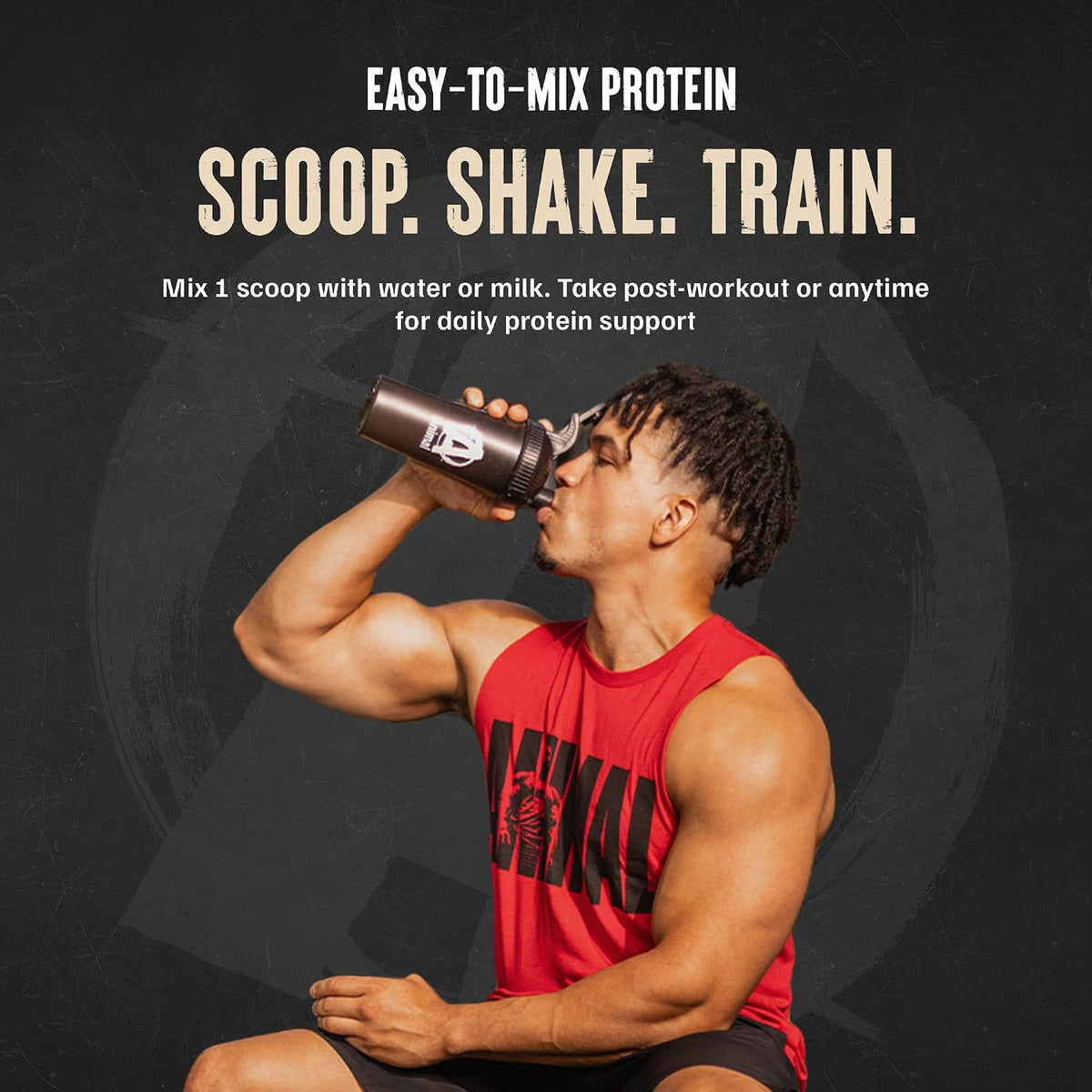 Animal 100% Whey Protein Powder, 20G High Protein | Chocolate 4LB | Pre &amp; Post Workout Meal Replacement with BCAAs | Build Strength, Muscle &amp; Recover Faster | Low Carb, Low Sugar, Great Taste