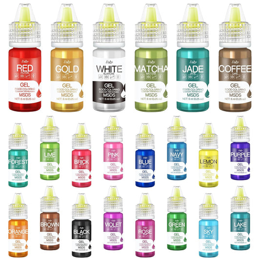 Gel Food Coloring - 22 Vivid Colors Gel Food Coloring Set for Baking, Cake Decorating, Cookie, Fondant, Macaron - Tasteless