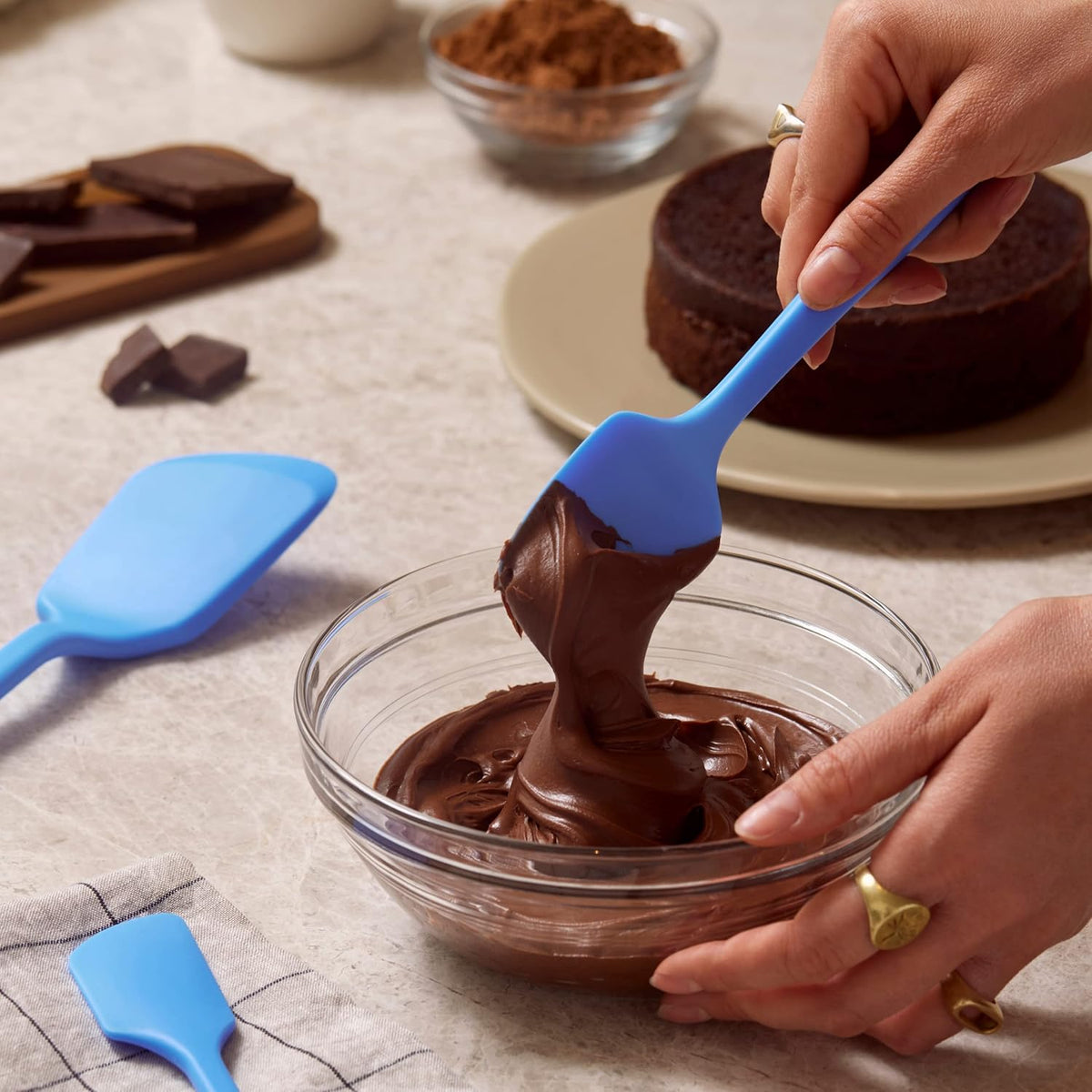 GIR: Get It Right Silicone Spatula Spoonula, Non toxic cooking utensils for Nonstick Cookware, Cooking and Baking - Mini - 8IN - Black