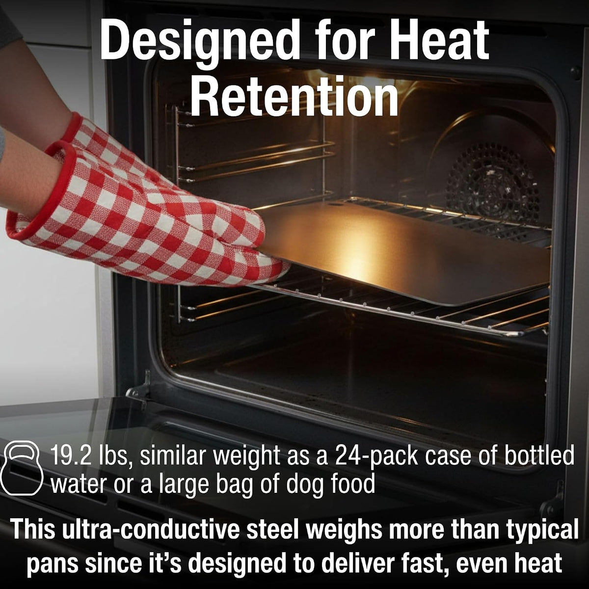 14" x 20" Pizza Steel - 1/4" Steel, 19.2 lbs | Multipurpose Cooking Steel for Pizzas, Sourdough, Grilling &amp; More - Made in the USA