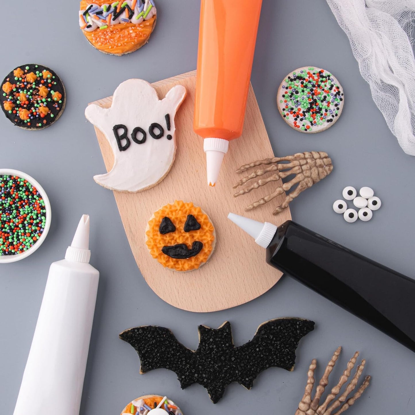 Sweets Indeed Halloween 6-Cell Sprinkle Jar – 6 Variety Sprinkle Compartments | Edible Cake Decorations for Cupcakes, Cookies, Cakes &amp; Desserts | 6.45 oz