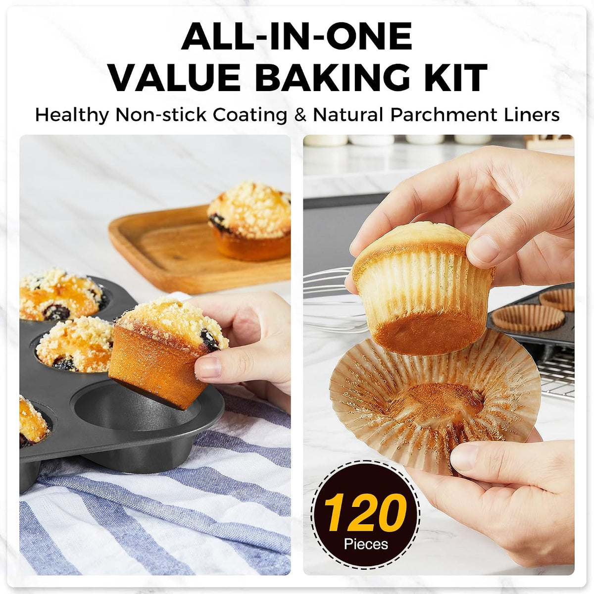 HONGBAKE Muffin Pans for Baking