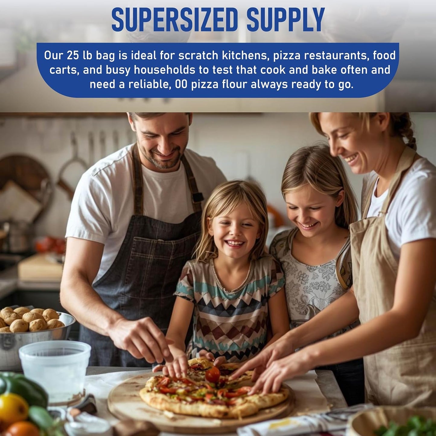 Great River Milling Organic 00 Pizza Flour, Neapolitan Style, 25 lb | Organic 00 Pizza Flour for Neapolitan pizza dough, focaccia, flatbreads, artisan bread and pasta; smooth extensible dough