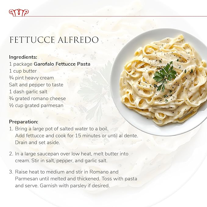 Garofalo - Premium Durum Wheat Semolina Fettucce Pasta, Italian Made, Bronze-Drawn, Al-Dente, One-Ingredient Pasta (4 pack)