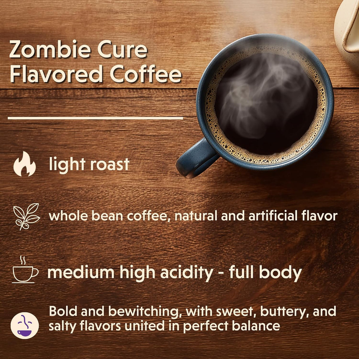 Coffee Bean Direct Zombie Cure Flavored, Whole Bean, 5lb Bag | Light Roast, Gourmet Flavored Coffee Beans
