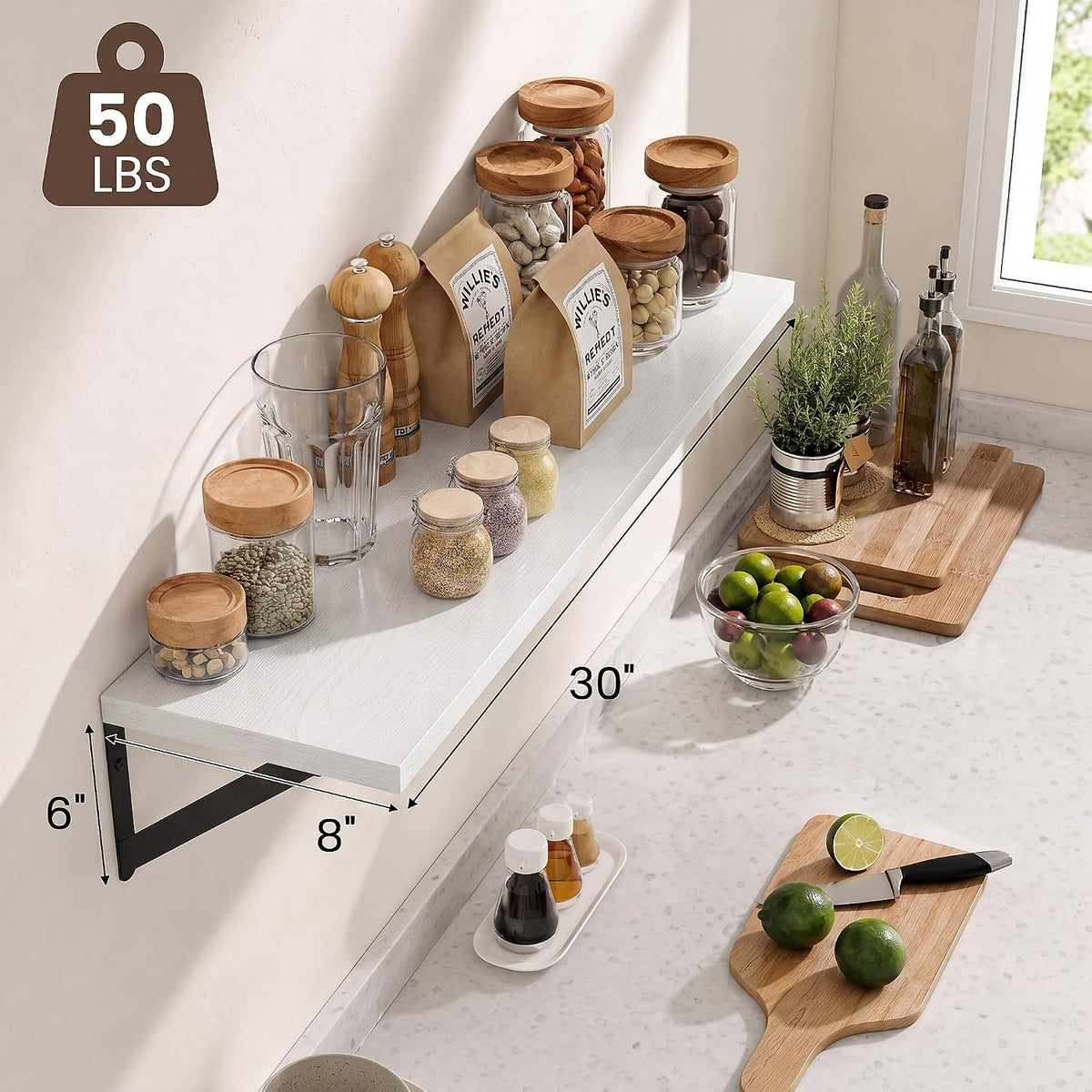 Dreamland Wall Mounted Floating Shelves Set of 2