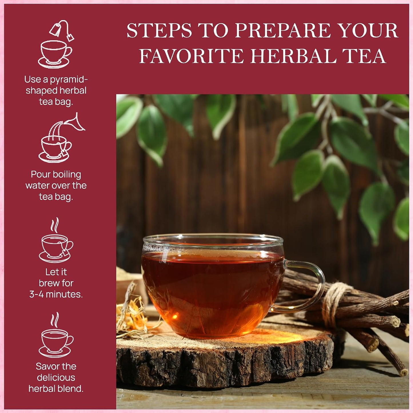 Licorice Root Herbal Tea 100gm/3.5oz, Natural Herbal Infusion, 50 Tea Bags