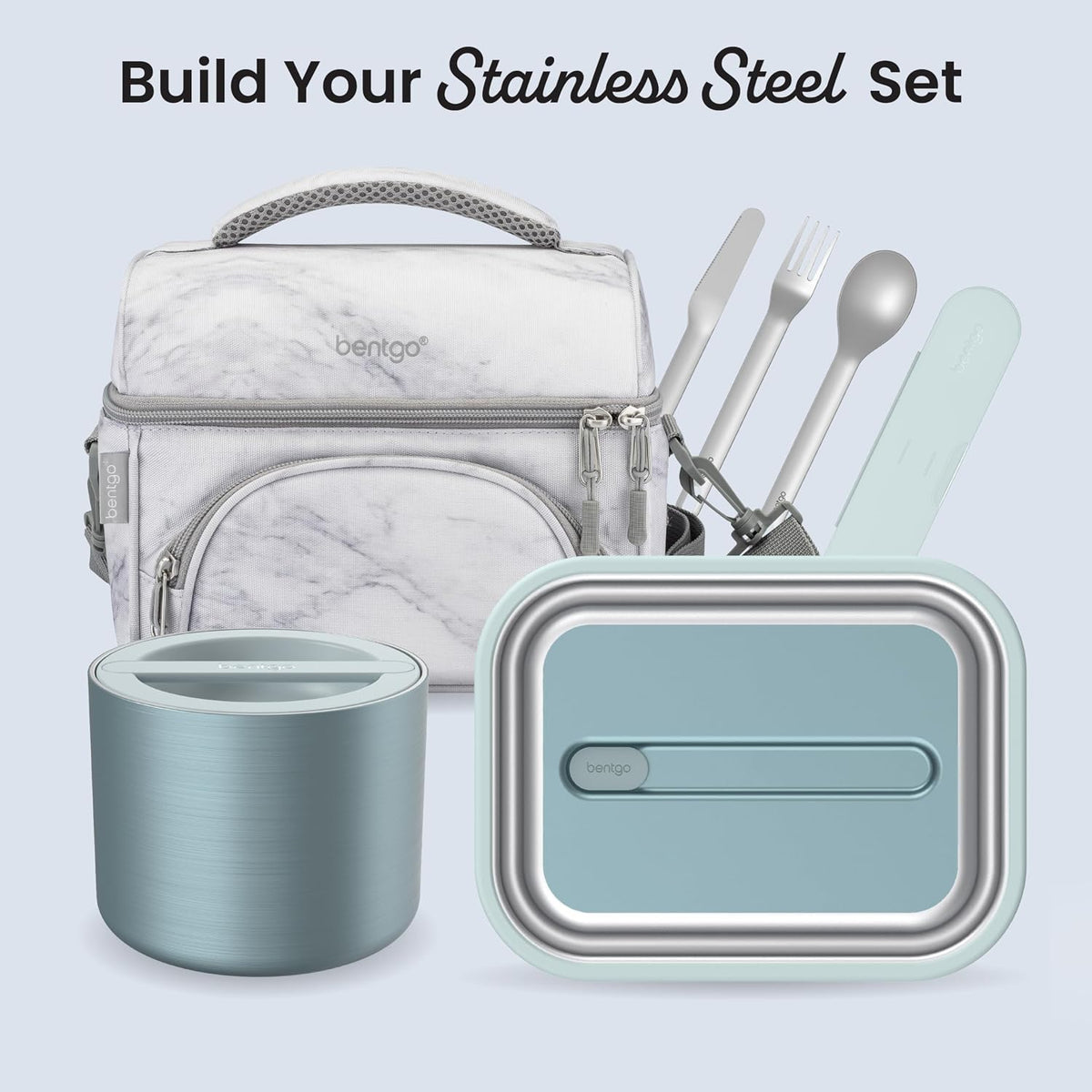 Bentgo MicroSteel Leak-Proof Bento Lunch Box, Microwave &amp; Oven-Safe