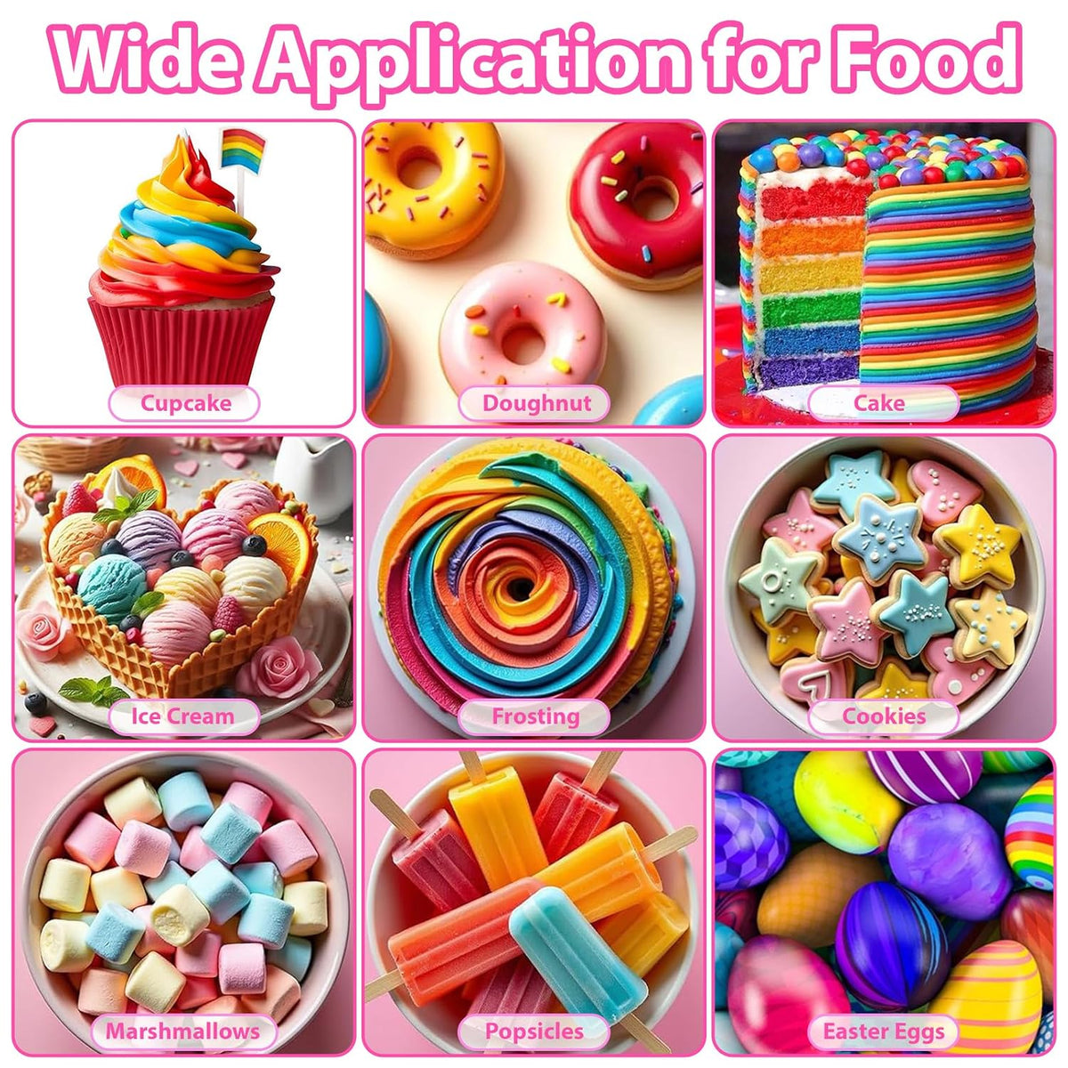 12 Color Gel Food Coloring Liquid Set, KATSPRO Food Grade Tasteless Vibrant Food Coloring Dye for Baking Icing Cake Decorating Cookie Fondant, Frosting, Cookies, Christmas Baking, Easter Egg and DIY Supplies Kit - 0.25 Fl.oz(6ml)/Bottles