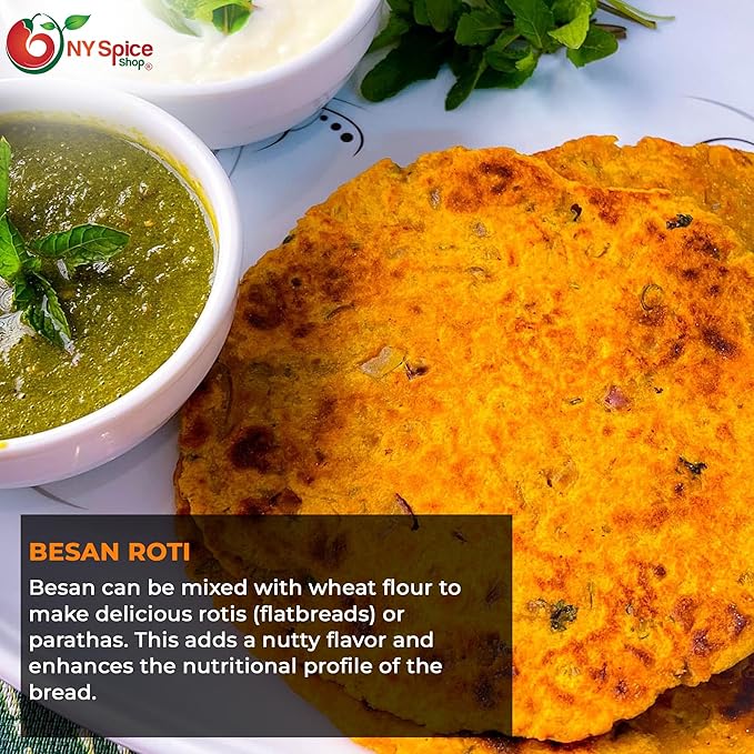 NY SPICE SHOP Besan Flour - All Natural Chana Besan - Superfine Besan Gram Flour - Bengal Ground Chickpeas - Chickpea Hummus Flour – 3 Pound
