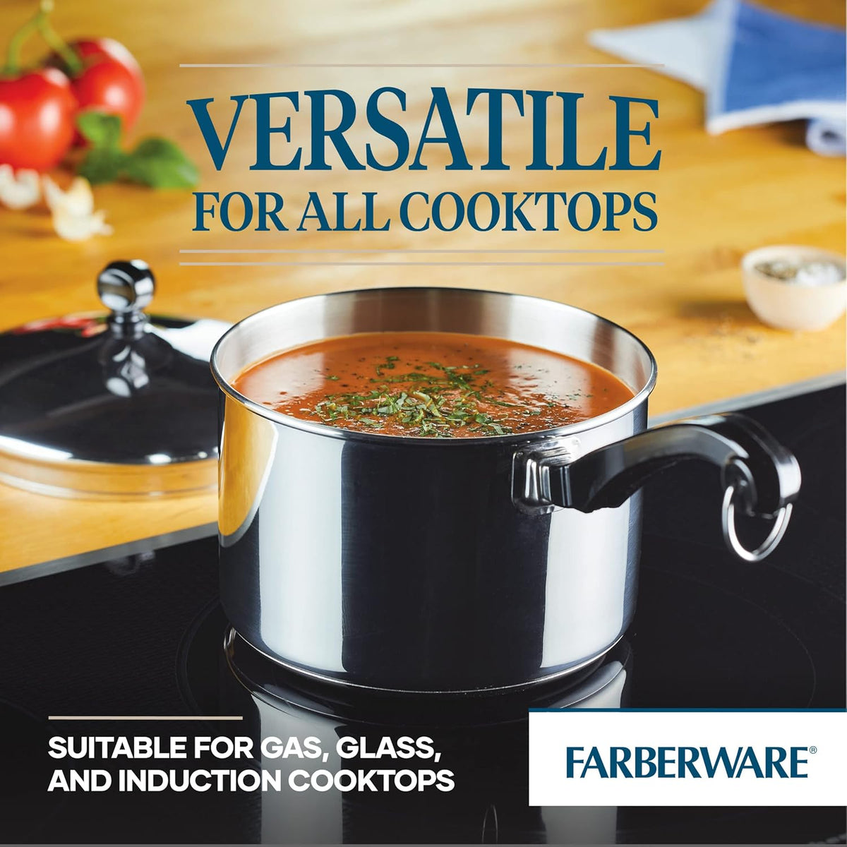 Farberware Classic Stainless Steel Sauce Pan/Saucepan with Lid, 3 Quart, Silver