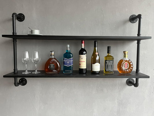Floating Bookshelf Shelves Industrial Pipe Shelving Pipe Shelves Rustic Wall Shelf 48 Inch Farmhouse Book Shelves for Wall