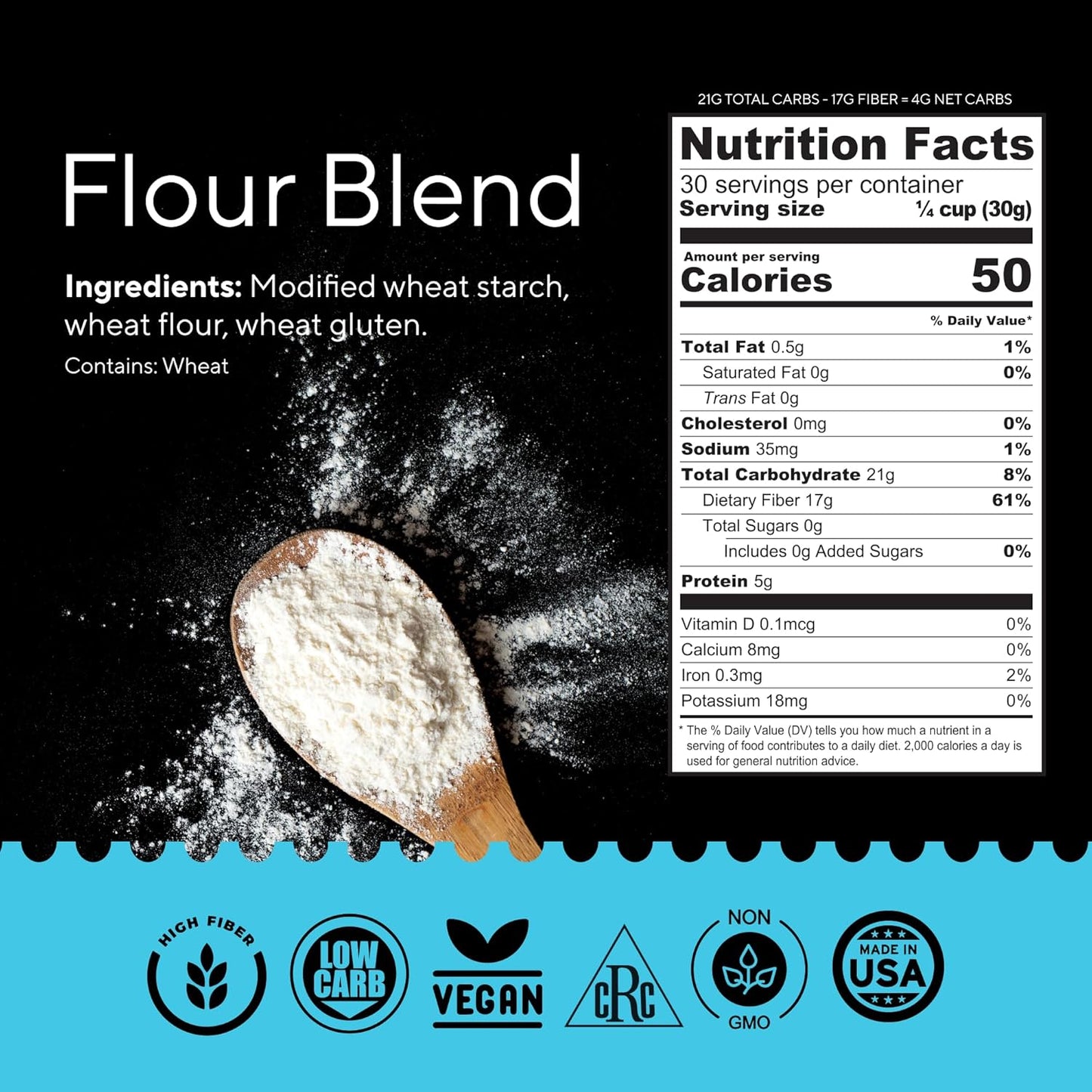 Fiber Gourmet Low Net Carb Flour Blend - 32 Ounce (pack of 1)