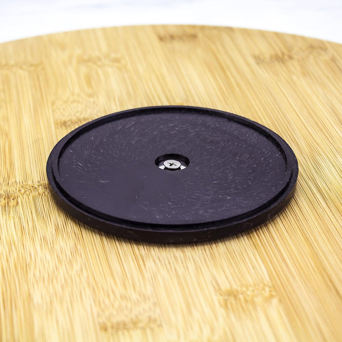 TB Home Lazy Susan Organizer for Cabinet, Pantry or Tabletop – 14" Bamboo Turntable for Kitchen, Counter or Spice Rack Storage