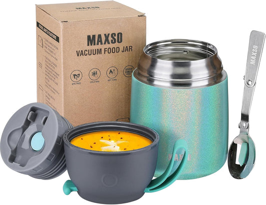 Insulated Food Jar for Hot & Cold Food for Kids Adult,17 oz Soup Thermo Hot Food Containers for Lunch, Triple Layer