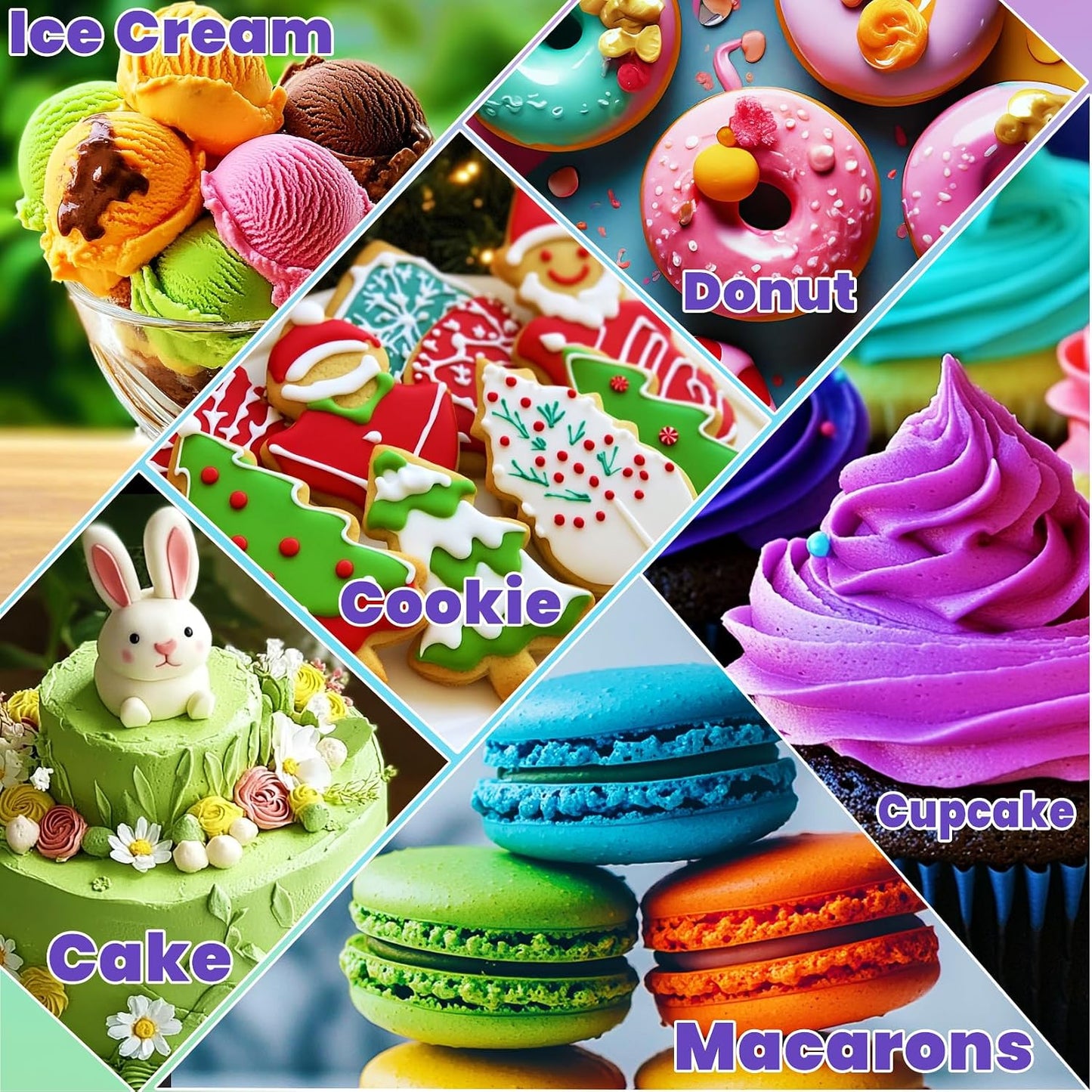 Food Coloring Liquid - 18 Vibrant Colors Food Dye Colorantes Para Reposteria, Highly Concentrated Cake Decorating Food Coloring for Icing, Cake, Baking, Frosting, Easter Egg, Macaron, Slime - 6ml
