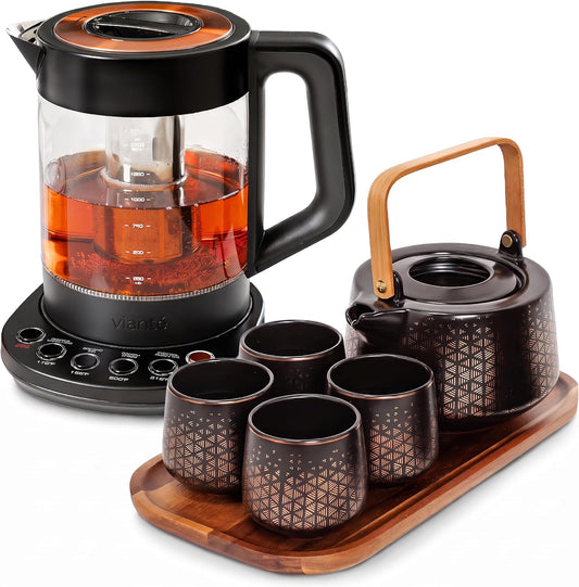 Viante Luxury Tea Set, Electric Kettle With Infuser, Gift for Tea Lovers