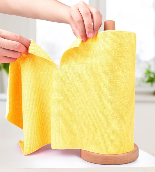 Microfiber Cleaning Cloth Roll–20 Pack, Tear Away Microfiber Towels, Reusable, Washable, Scratch-Free, Kitchen Towels for