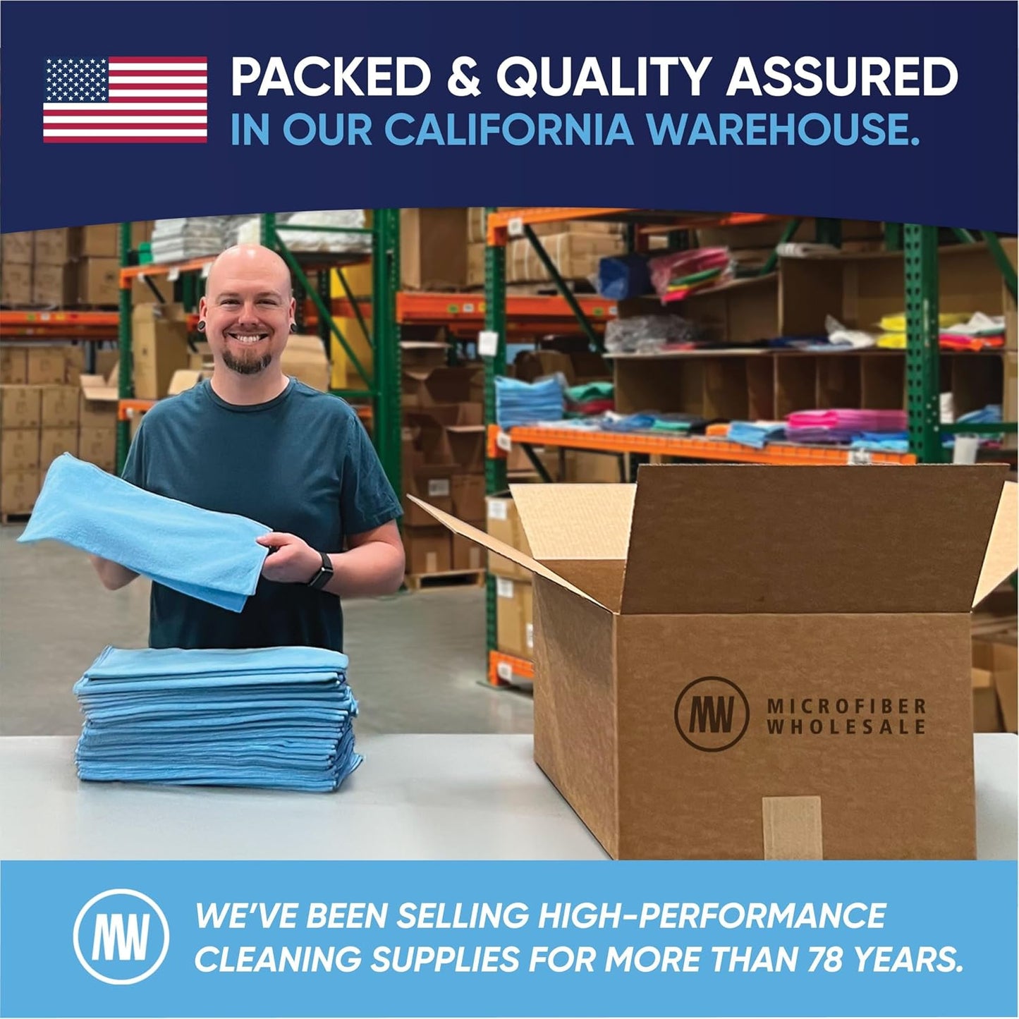 Microfiber Wholesale Bulk Black Microfiber Towels 12" x 12" Case of 400 – High-Density All-Purpose Cleaning Cloths for Car Washes, Auto Shops &amp; Professional Cleaning – No Fraying Reusable Long-Lasting
