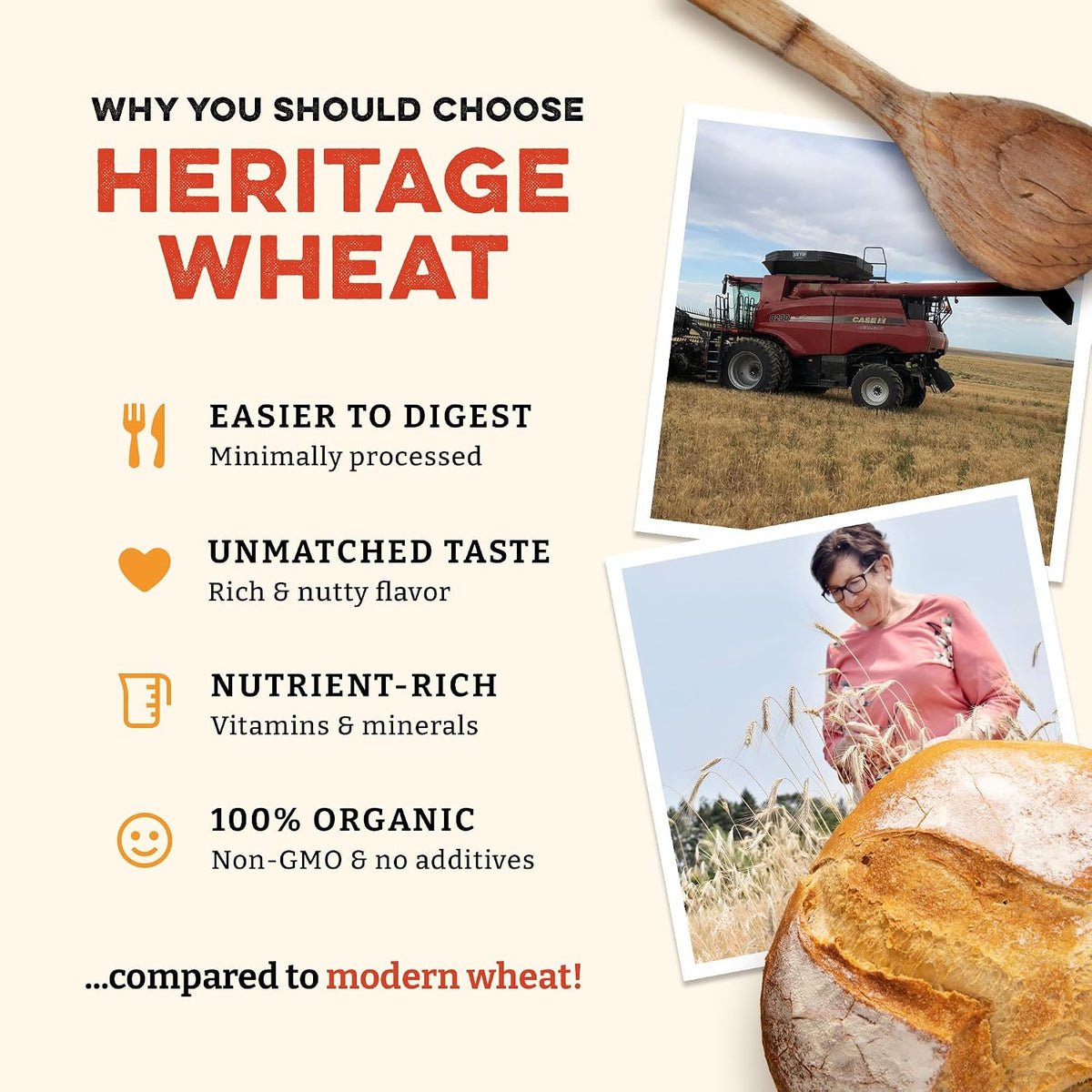Sunrise Flour Mill Heritage Organic Bread Flour Blend - 2.0 lbs