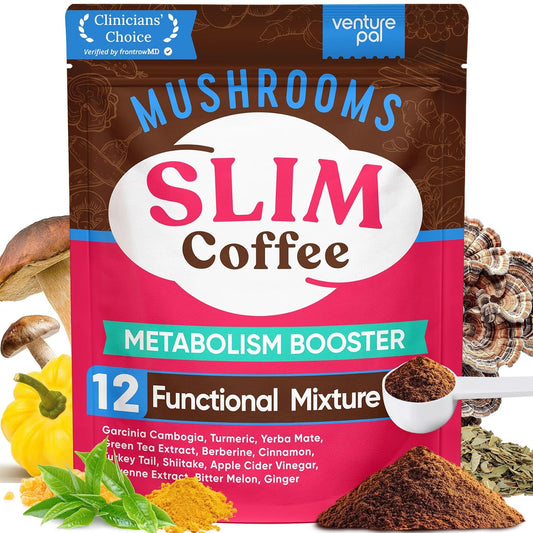 Venture Pal Slim Mushroom Coffee, Weight Management &amp; Energy, 40 Servings
