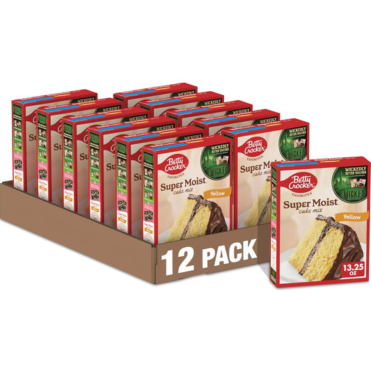 Betty Crocker Favorites Super Moist Yellow Cake Mix, 13.25 oz (Pack of 12)