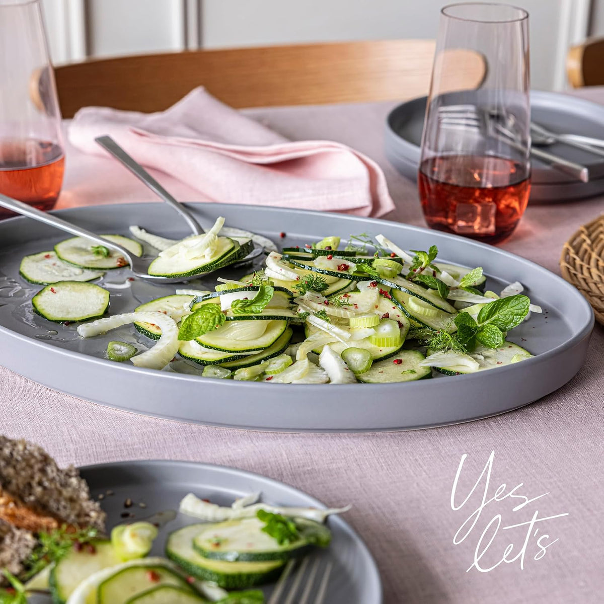Over&amp;Back Stackable Stoneware Serving Platter - Elegant 1-Piece Oval Serving Platter to Complete Your Kitchen Set - Perfect for Appetizers, Desserts, and More - 16" L x 11" W - Semi-Matte Charcoal