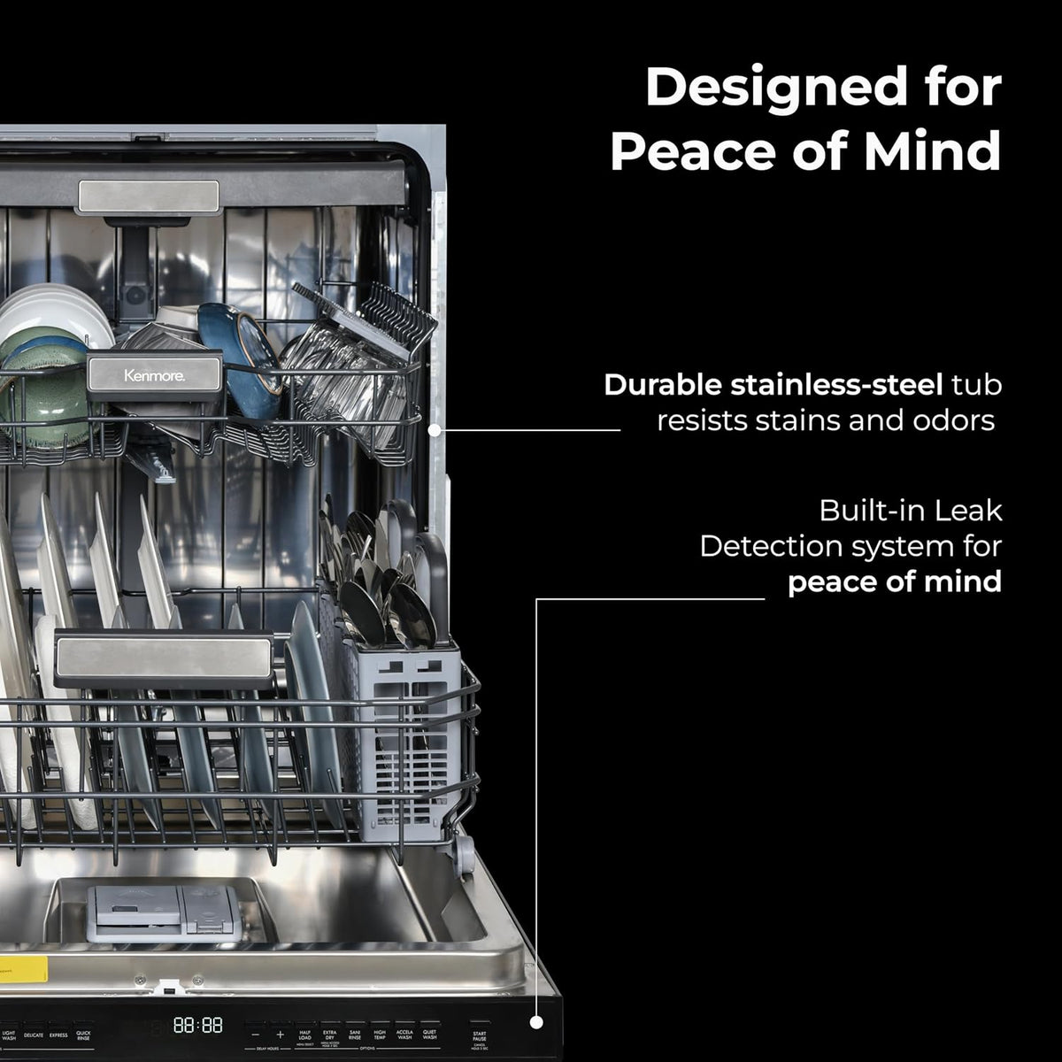 Kenmore 24" Built-In Dishwasher - Black