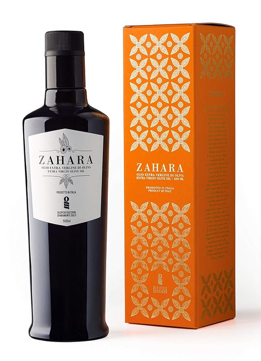 Zahara Extra Virgin Olive Oil from Italy | Sicilian Pure EVOO | Premium Early Harvest Cold Pressed Polyphenol Rich |
